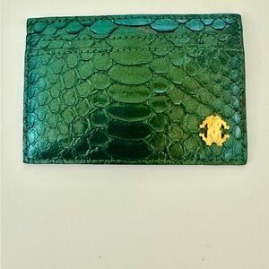 Roberto Cavalli card holder real snake  new made in Italy